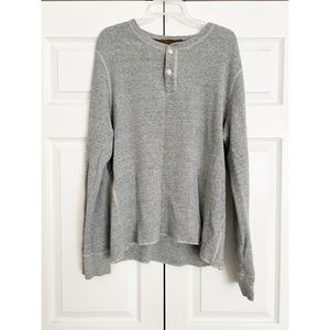 J. Crew Gray Long Sleeve Henley Shirt